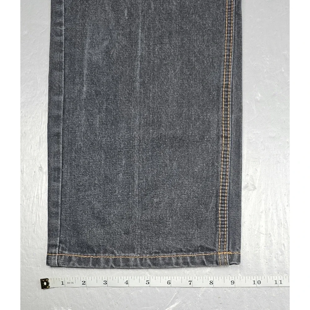 Vtg Coogi Jeans Mens 36x34 Black Embroidered‎ Punk Grunge Streetwear Hiphop